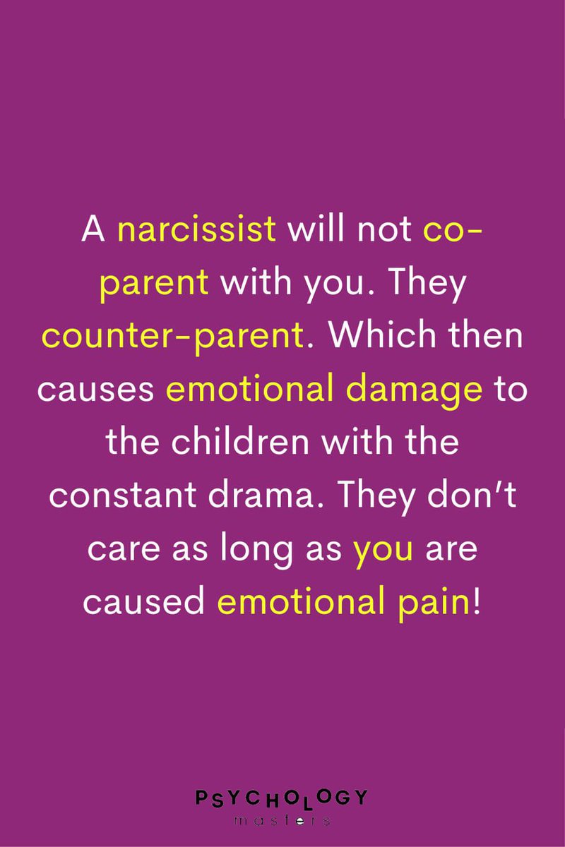 psycholmasters's tweet photo. You can’t CO-PARENT with a narcissist!!!❌❌❌

#ptsd #Trauma #emdr #Covertnarcissist #PTSDSurvivor #Narcissist #NarcissisticAbuse #peoplepleaserinrecovery #peoplepleasingrecovery #peoplepleasingnomore #peoplepleasers 

https://t.co/1wA7AD3ynm https://t.co/XYDREDTkUz