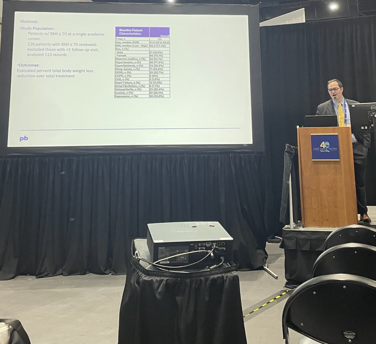 Vance L. Albaugh, MD, PhD, DABOM, DABS-FPMBS (@metabolic_knife) on Twitter photo Our All-Star Metabolic Surgery Research Fellow, Dr. Michael Kachmar, presenting on using multi-modal pharmacotherapy for BMI>70... outstanding and timely topic!
#ASMBS2024 <a href="/PBRCNews/">Pennington Biomedical Research Center</a> <a href="/PBRFoundation/">Pennington Biomedical Research Foundation</a> <a href="/lsusurgerydept/">LSU Department of Surgery</a> @CarlosCgalvani <a href="/ValNfonsam/">Val Nfonsam</a> <a href="/LSUHealthNO/">LSU Health Sciences</a> <a href="/ObesitySociety/">The Obesity Society</a> Our All-Star Metabolic Surgery Research Fellow, Dr. Michael Kachmar, presenting on using multi-modal pharmacotherapy for BMI>70... outstanding and timely topic!
#ASMBS2024 <a href="/PBRCNews/">Pennington Biomedical Research Center</a> <a href="/PBRFoundation/">Pennington Biomedical Research Foundation</a> <a href="/lsusurgerydept/">LSU Department of Surgery</a> @CarlosCgalvani <a href="/ValNfonsam/">Val Nfonsam</a> <a href="/LSUHealthNO/">LSU Health Sciences</a> <a href="/ObesitySociety/">The Obesity Society</a>