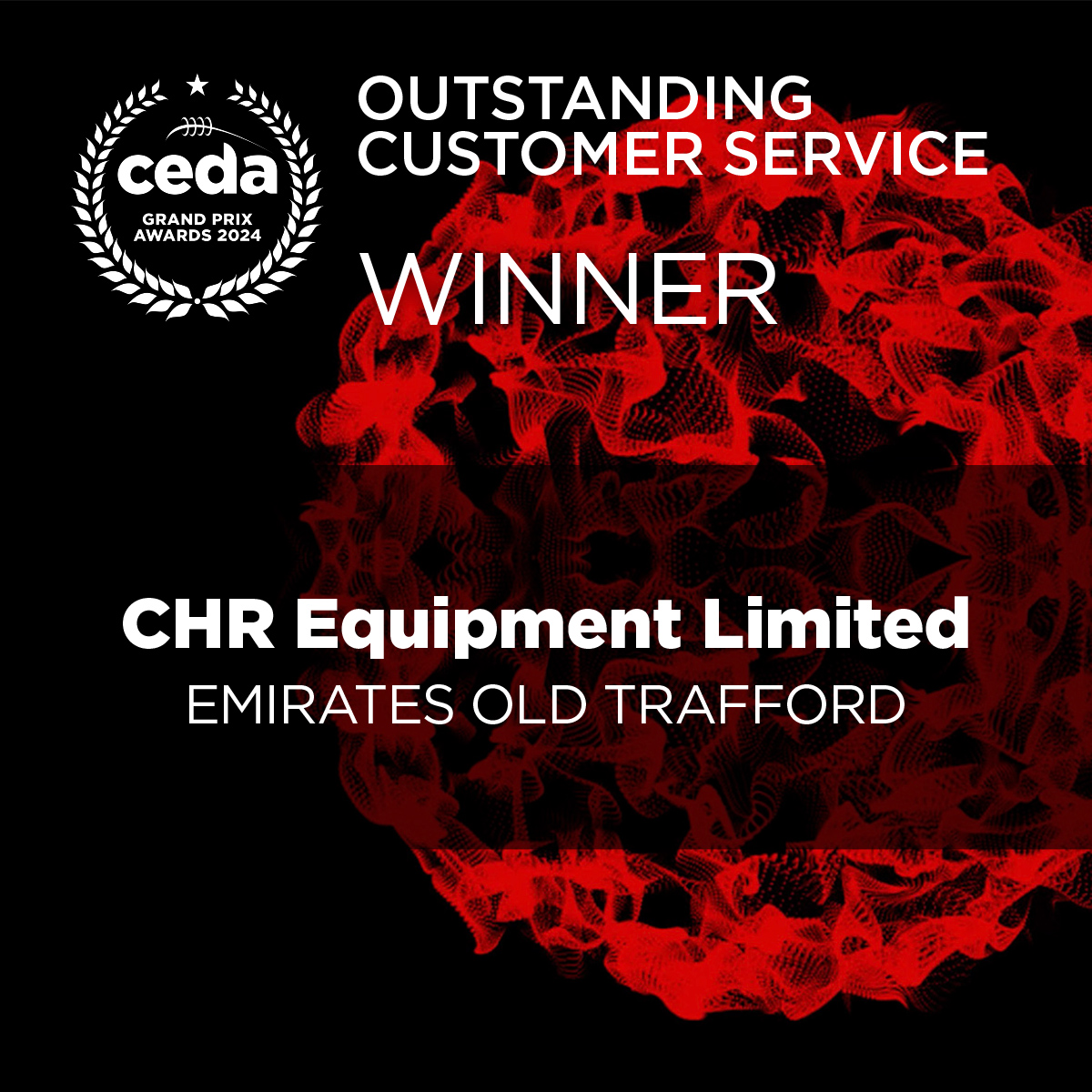 Congratulations to <a href="/CHREQUIPMENTLTD/">CHR EQUIPMENT LTD</a> for winning the ceda Outstanding Customer Service Award for 'Emirates Old Trafford' 🥂🎉🍻

#ceda #cedaConference2024