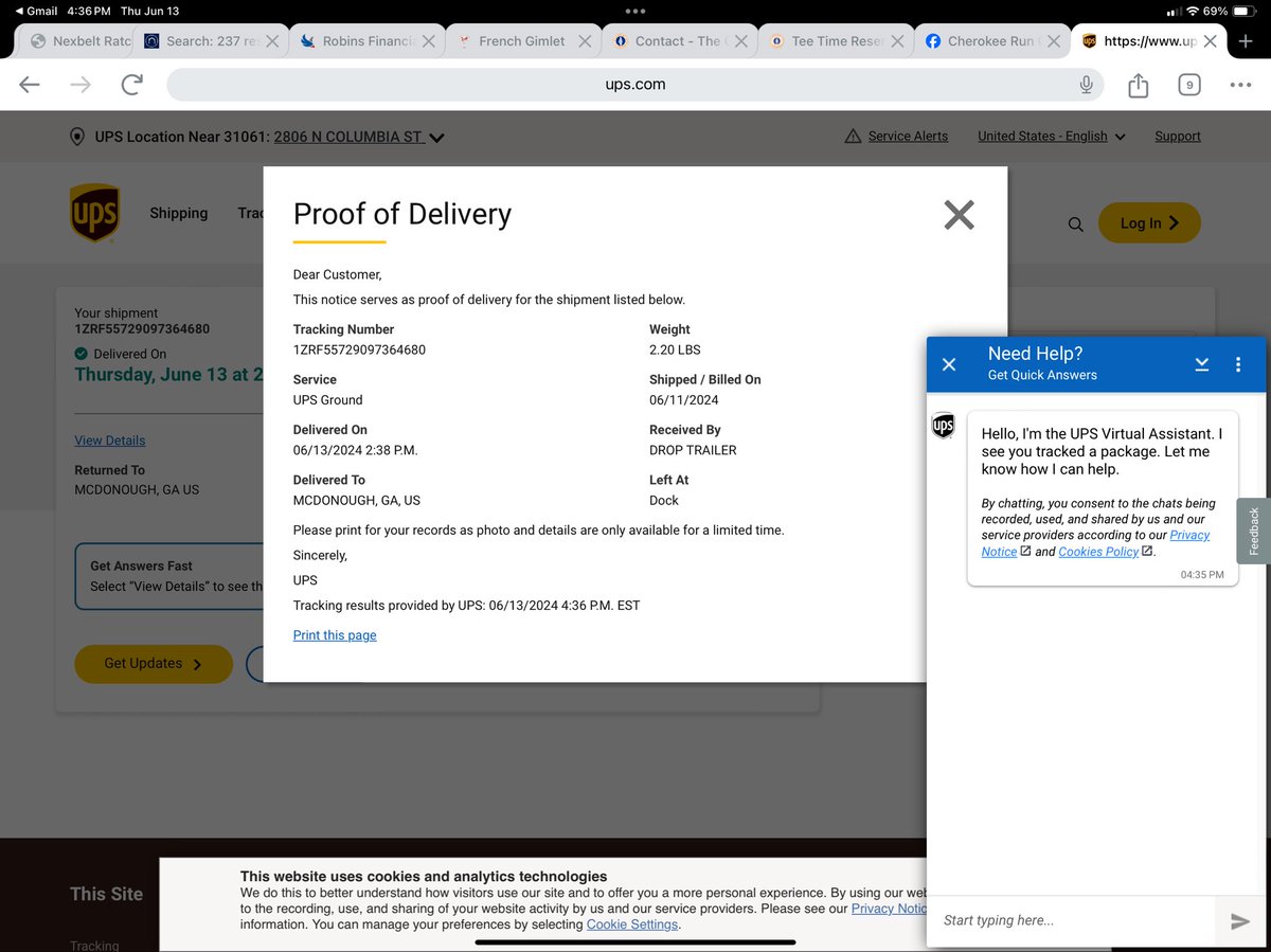 Brad_Bell's tweet photo. @UPS I received this delivery notification today.  Does this mean that my package will be on its way to me soon? https://t.co/UzRXJDZOOB