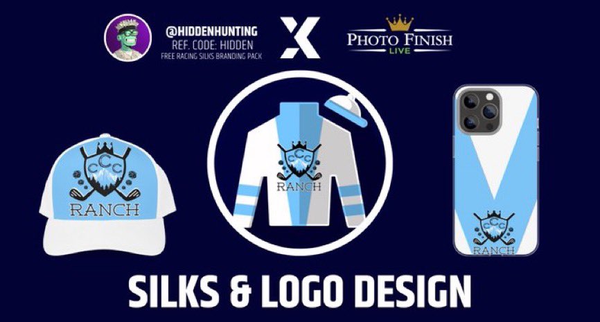 Shoutout to <a href="/hiddenhunting/">hiddenhunting.sol / Shane</a> for the sick stable logo design work. Incorporated the Rocky Mountains (live in CO), our stables love of golf and gambling. It hits on every level. <a href="/photofinishgame/">Photo Finish™ LIVE 🌹 🐎 Virtual Horse Racing</a>