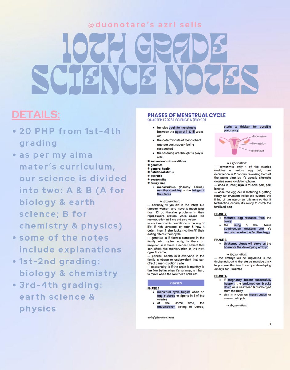 ❔ | wts g10/g11 notes ✮⋆˙ tweet media