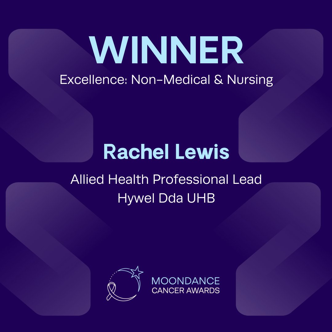 It's double celebration tonight <a href="/MoondanceCancer/">Moondance Cancer Initiative</a> awards for us in Cancer rehabilitation <a href="/HywelDdaHB/">Hywel Dda UHB</a> Team PACT and <a href="/RachellewisAHP/">Rachel Lewis</a>