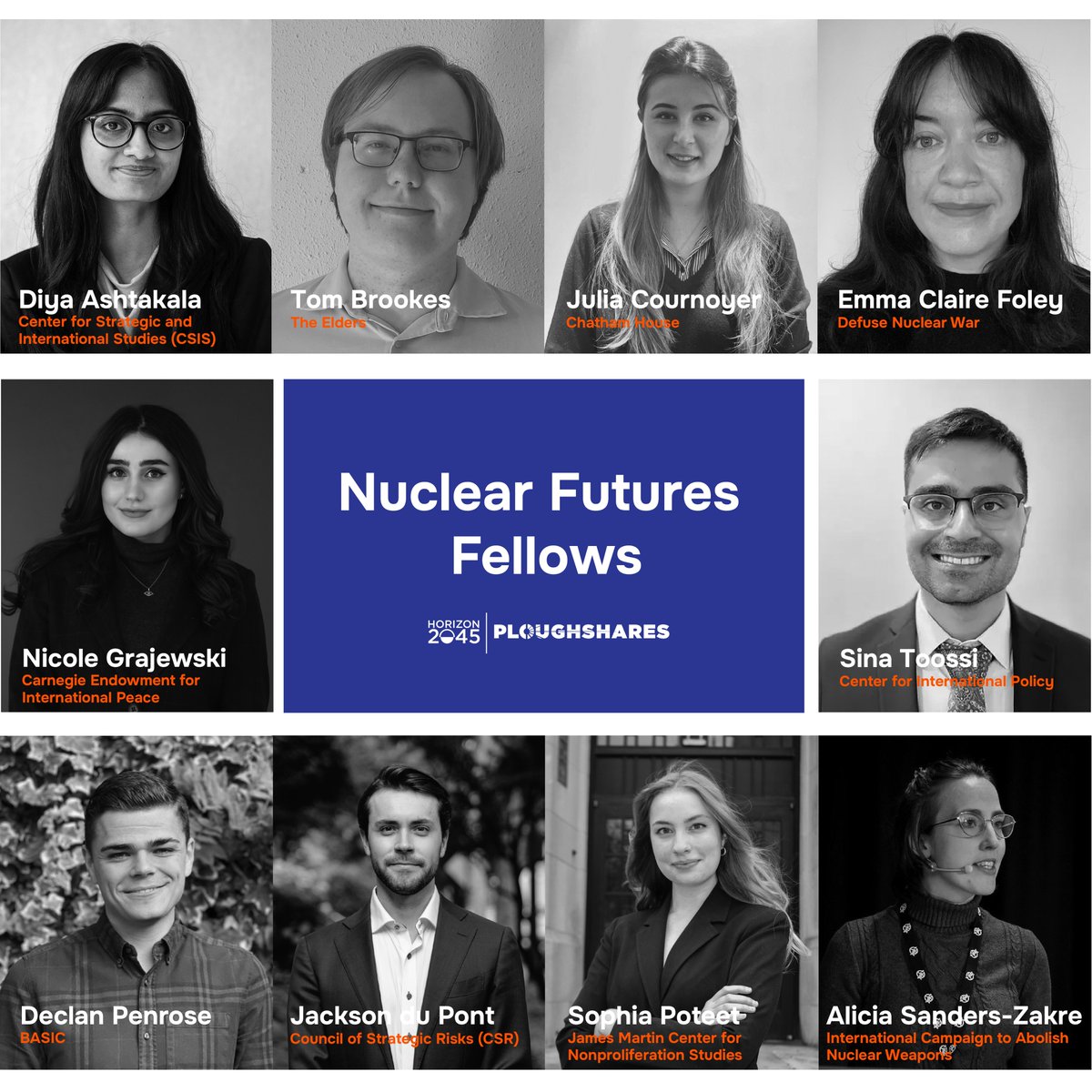 Ploughshares (@plough_shares) on Twitter photo We are beyond thrilled to announce the inaugural cohort of the Nuclear Futures Fellows in partnership with <a href="/Horizon2045/">Horizon 2045</a>.
Get to know them and more about the fellowship: ploughshares.org/about-us/field… We are beyond thrilled to announce the inaugural cohort of the Nuclear Futures Fellows in partnership with <a href="/Horizon2045/">Horizon 2045</a>.
Get to know them and more about the fellowship: ploughshares.org/about-us/field…