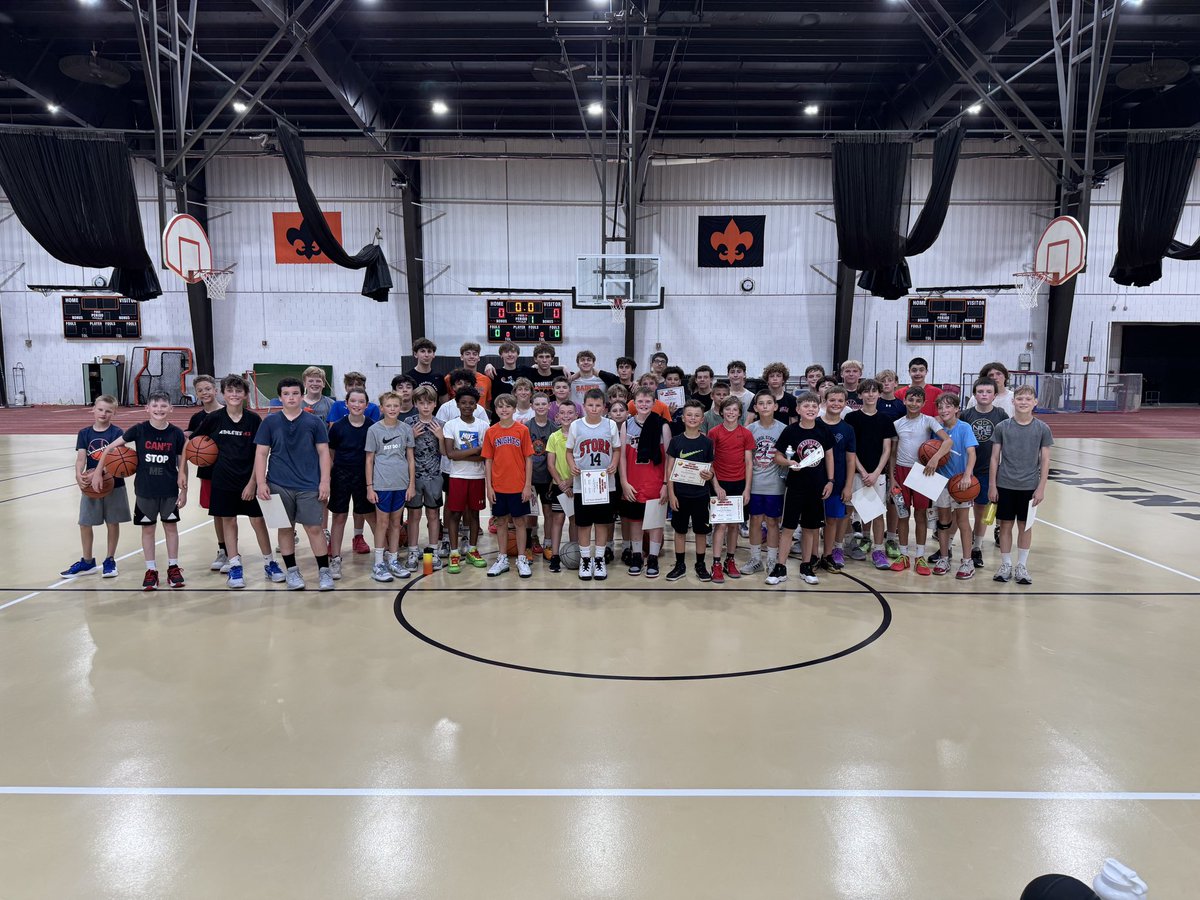STCE_bball's tweet photo. We had a great two weeks working with these future Saints. We had over 130 1st-8th graders at camp this year! Appreciate all of their hard work. Can’t wait to see them continue to develop. #thefuture #saintspride #saintsfamily https://t.co/HciI9fx6EX