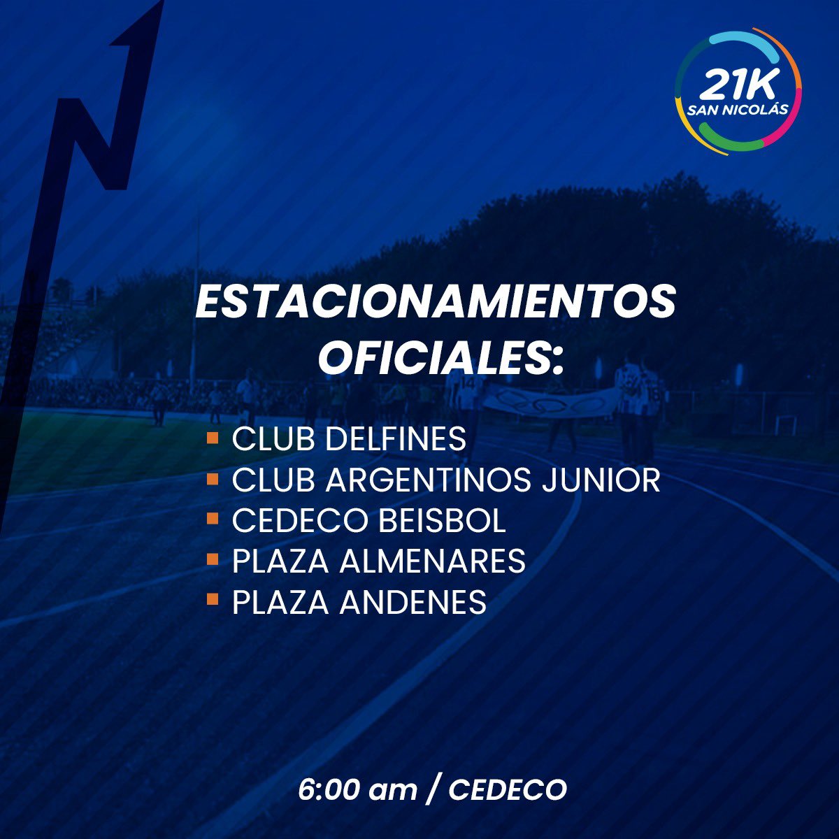 Les pasamos la información de estacionamientos para el día de la carrera.
👇👇👇👇👇👇👇👇👇👇👇☝️☝️