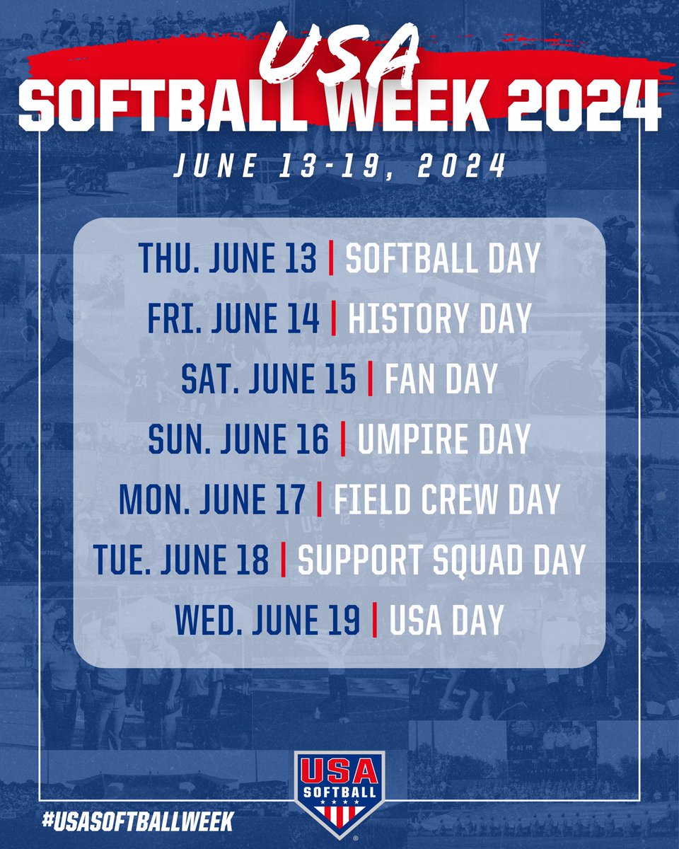 𝗖𝗘𝗟𝗘𝗕𝗥𝗔𝗧𝗘 𝗪𝗜𝗧𝗛 𝗨𝗦 𝗔𝗟𝗟 𝗪𝗘𝗘𝗞 𝗟𝗢𝗡𝗚 🥳🤩‼️

#USASoftballWeek | #WorldSoftballDay