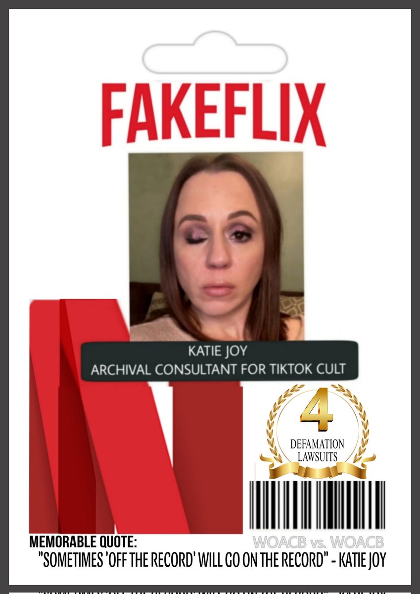 WOACBvsWOACB's tweet photo. UPDATED HER PRESS PASS, NOW SHE'S OFFICIAL!
#woacb #tiktok #dancingforthedevil #KatieJoy #netflix #7mfilms #7mcult #tiktokcult #robertshinn #wilkingsisters #MelanieWilking #mirandaderrick #dancers #withoutacrystallball https://t.co/nOn7HmpnSD