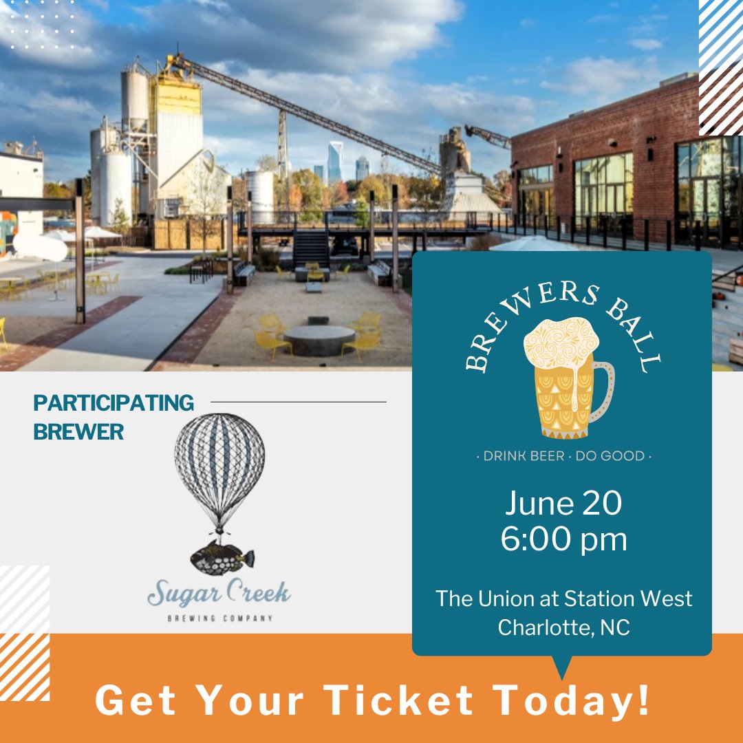 Sugarcreek Brewing graces the South Charlotte area, and we’re fortunate to have such a local gem that has expanded its reach to include several European nations in its distribution network! We are thrilled to have them come out to support our neighbors on Thursday, June 20th.