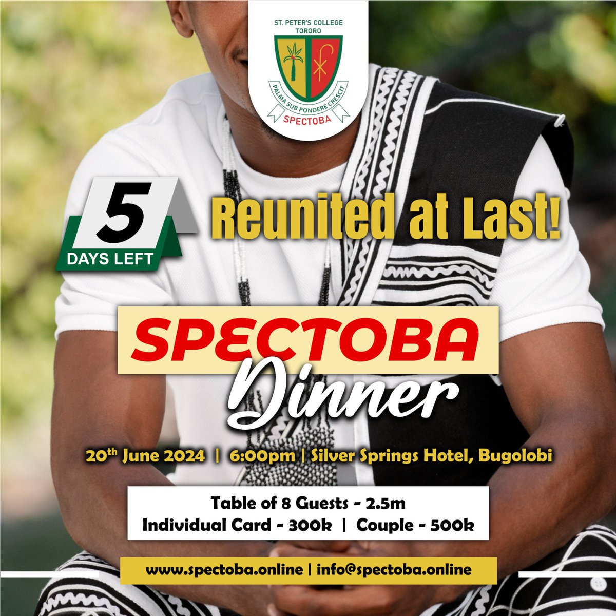 SkyeWinnie's tweet photo. OBs of St. Peter's College Tororo
Don't miss the SPECTOBA Dinner.. https://t.co/ci3lgqOYWF