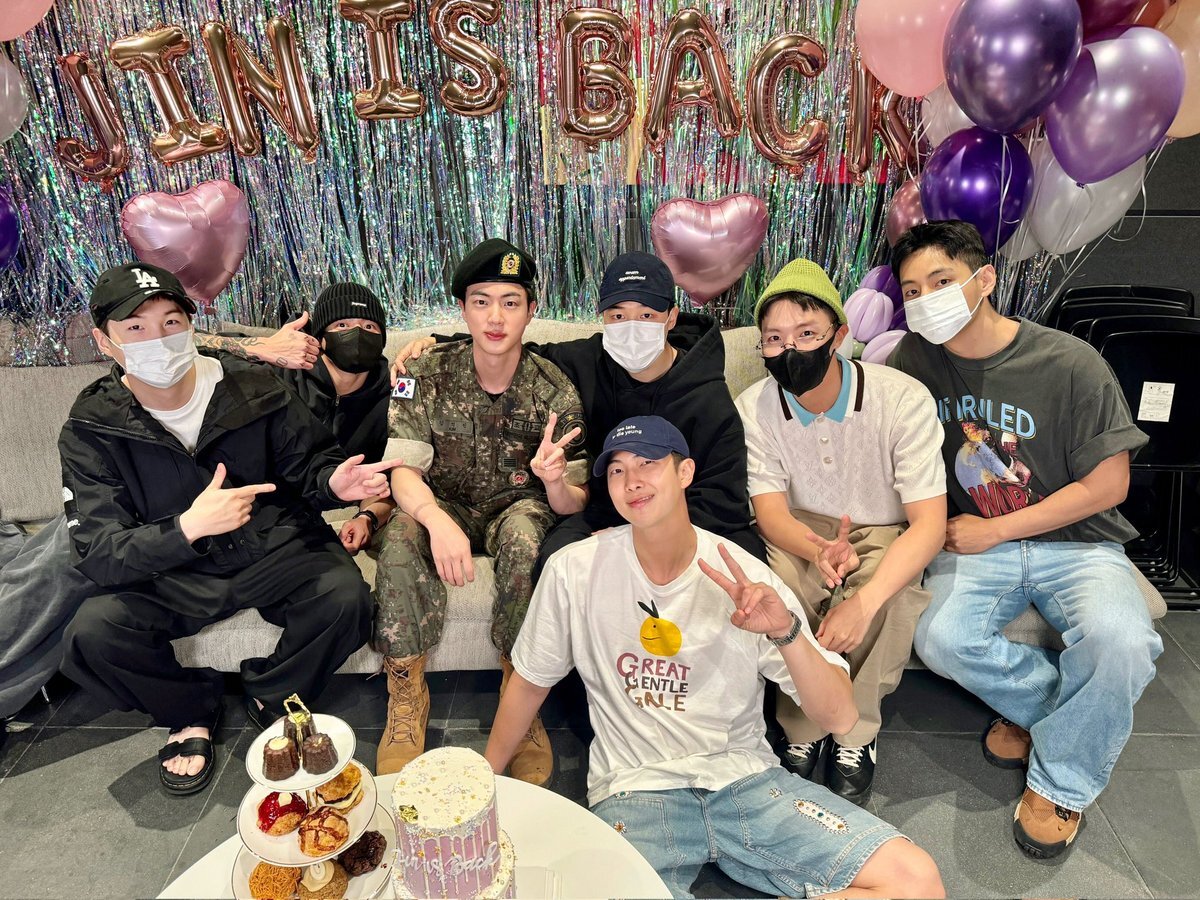 MTV's tweet photo. This is a BTS ARMY check-in – how are we feeling, 48 hours after JIN’s return? Welcome home 💜 @BTS_twt https://t.co/yMQqLqbQWm