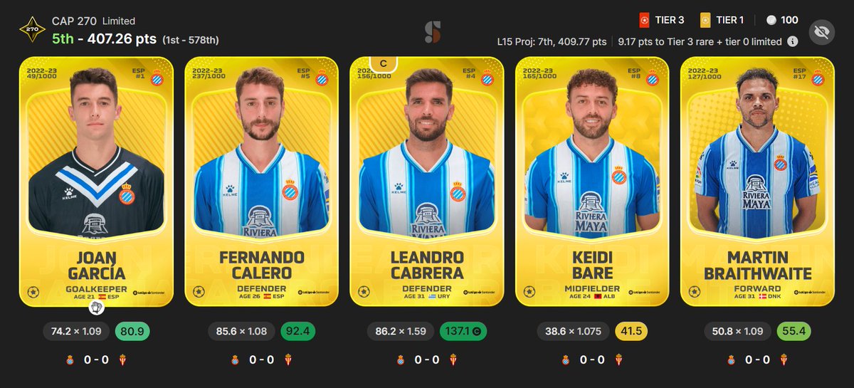 Grande el <a href="/RCDEspanyol/">RCD Espanyol de Barcelona</a> 🥰

#Sorare