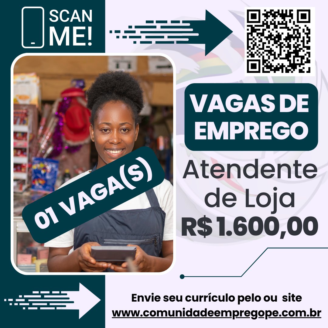 comuemprego's tweet photo. Siga nosso canal do WhatsApp e fique por dentro das oportunidades: https://t.co/si3Ha7D9yq

Divulgue esta vaga entre seus amigos para encontrarmos o candidato ideal. https://t.co/4VWb1AKesv