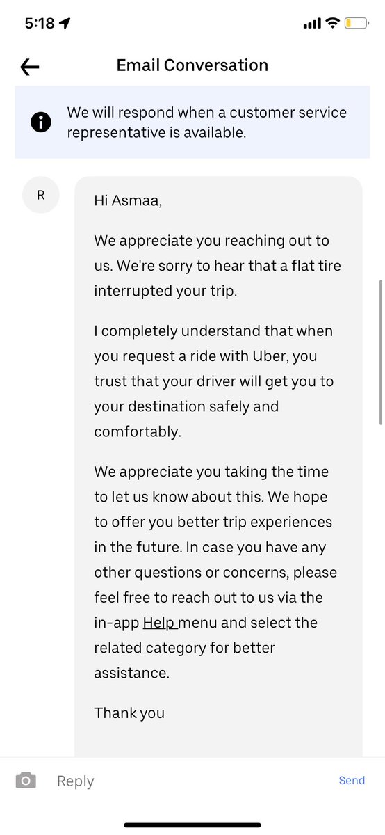 isooshe's tweet photo. Hi @Uber__Canada I am a regular client who is fed up with your lack of transparency and inadequate customer support . Today, my Uber driver had a flat tire and dropped my off midway. I had to get another Uber and was charged twice. I need an explanation why? https://t.co/B5Eb2RKLtP