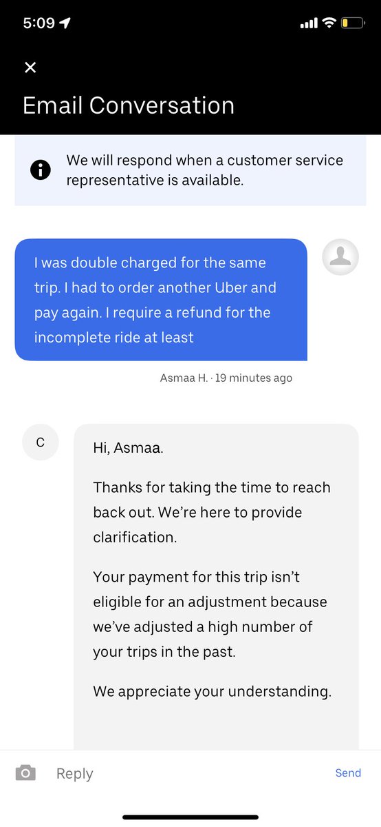 isooshe's tweet photo. Hi @Uber__Canada I am a regular client who is fed up with your lack of transparency and inadequate customer support . Today, my Uber driver had a flat tire and dropped my off midway. I had to get another Uber and was charged twice. I need an explanation why? https://t.co/B5Eb2RKLtP
