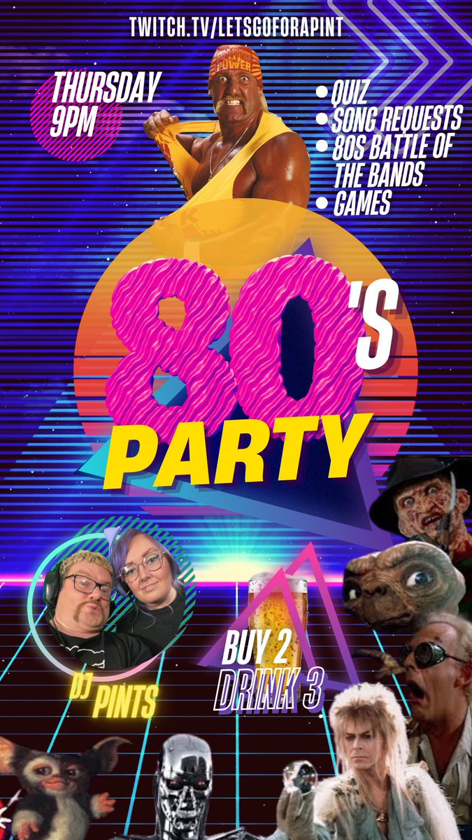 letsgoforapint's tweet photo. Live now!
https://t.co/cXPkCA3lGm #couplegoals #twitchstreamer #twitch #scottishtwitch #letsgoforapint #80s #80smovies https://t.co/KS5jCMqlAD