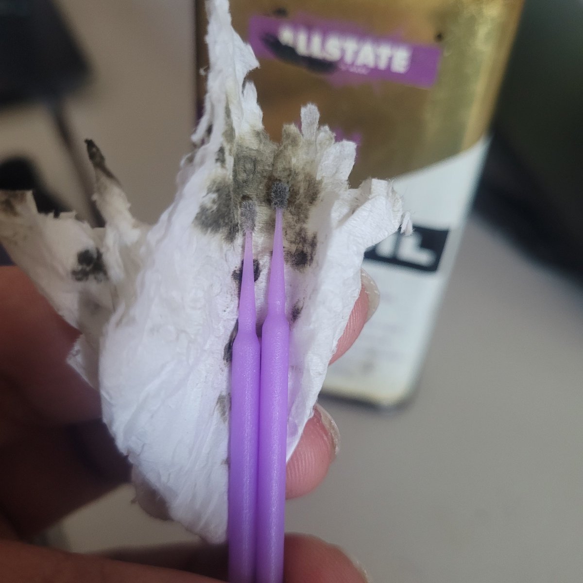 Turns out the fan blade would slightly tilt when I would blow air into it, causing it to scrape against the metal case until it stopped. Used tiny brushes and some oil to clean inside the sleeve bearing, thinking there might be dust in there

Dirty as hell man