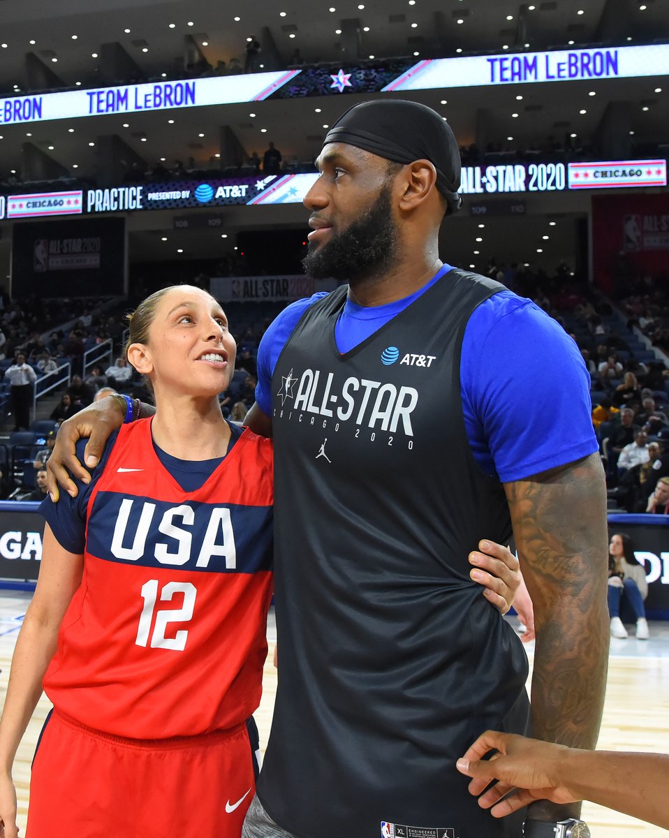 WNBA's all-time leading scorer 🤝 NBA's all-time leading scorer

<a href="/DianaTaurasi/">Diana Taurasi</a> &amp; <a href="/KingJames/">LeBron James</a> will reunite with 🇺🇸 #USABWNT &amp; #USABMNT in Paris this summer!