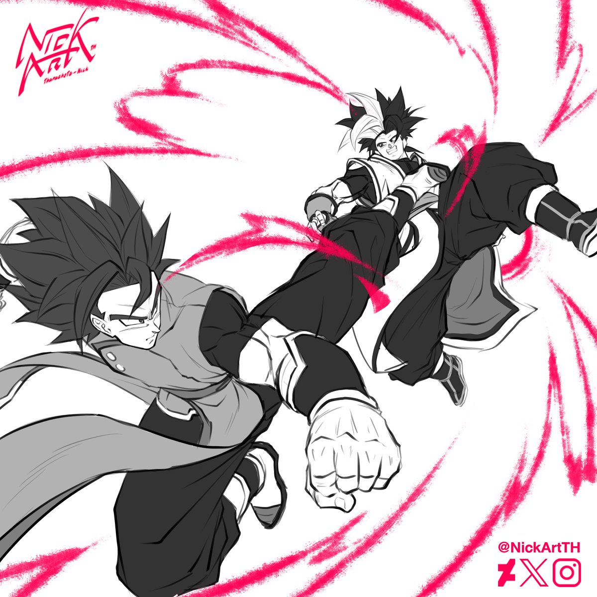 IG story] Quick Sketch // Part III - Ziex SSJ - Yamcha (DBS
