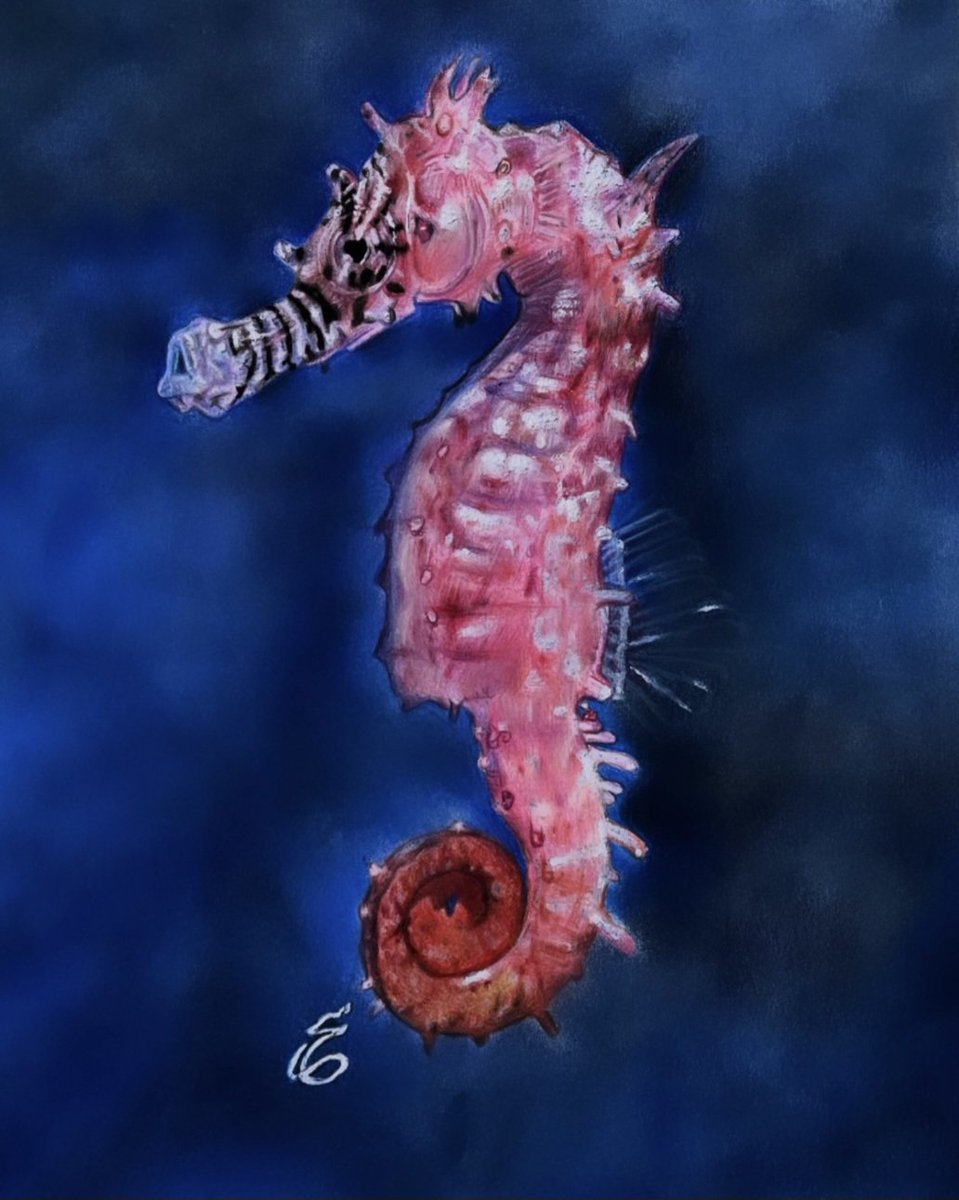 👩🏻‍🎨This is physical painting with colored pencil 
_____________
🪼Name: Depth 
🪼Edition:12/20 left 
🪼Price: 5 #xtz

 🔗objkt.com/tokens/KT1Hpqy…