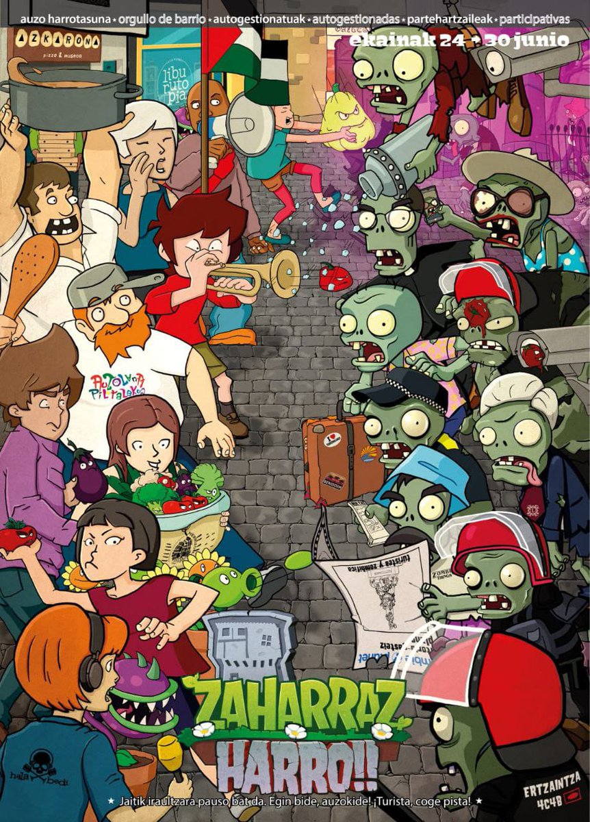 Zaharraz Harro! ekainak 24-30 junio

Jaitik iraultzara pausu bat da
Egin bide, auzokide! ¡Turista, coge pista!