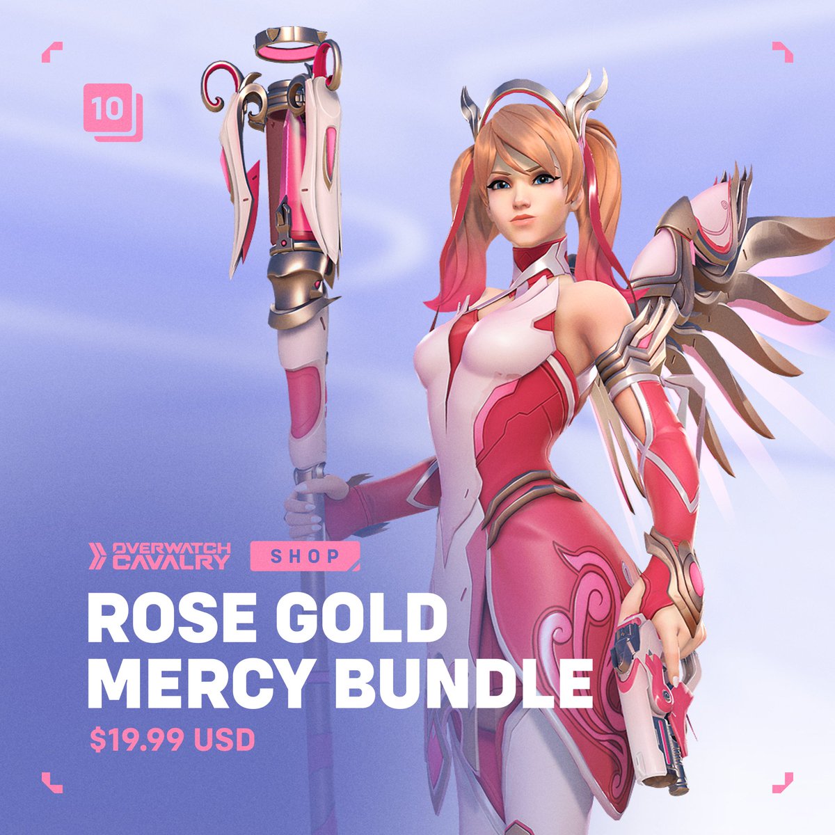 OWCavalry's tweet image. Upcoming #Overwatch2 Featured Shop Bundle: Rose Gold Mercy 🎀

🩷 Available on June 25 for $19.99 USD.
