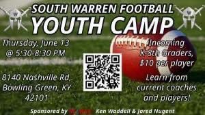 Not too late to sign up. Be sure to mark your calendars for June 13th!
-Click or scan the QR code to pre register 
-K-8th grade
-Coach led fundamental &amp; position specific drills
-Interaction with players you see on Friday night!