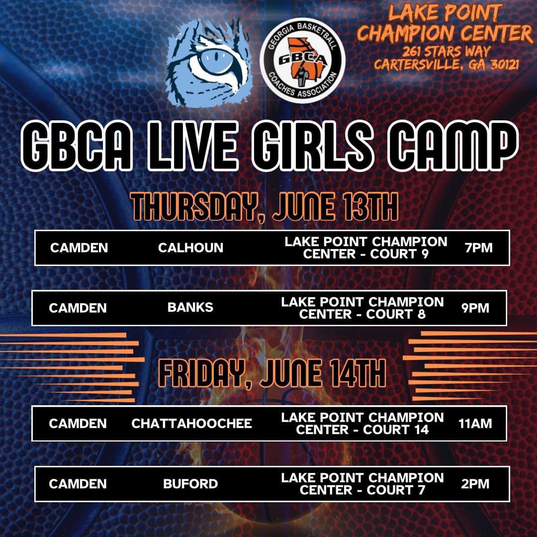 Camden County High School Lady Wildcats (@cchs_ladycatsbb) on Twitter photo Check us today as we faceoff against Calhoun County and Banks County <a href="/girlsgbcalive/">GBCA Girls Live Event</a> !!! <a href="/CoachShaySmith/">Shayla Smith</a> <a href="/PGH_Georgia/">Prep Girls Hoops Georgia</a> Check us today as we faceoff against Calhoun County and Banks County <a href="/girlsgbcalive/">GBCA Girls Live Event</a> !!! <a href="/CoachShaySmith/">Shayla Smith</a> <a href="/PGH_Georgia/">Prep Girls Hoops Georgia</a>