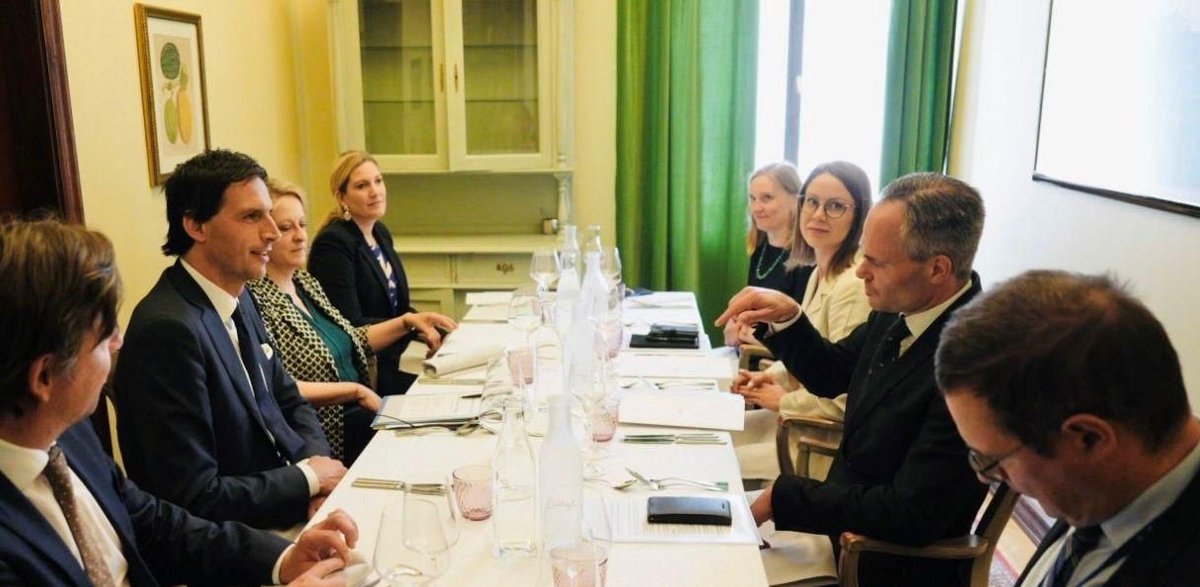 Great to be back in Finland 🇫🇮 and to catch up <a href="/KaiMykkanen/">Kai Mykkänen</a>.

We exchanged on 🇪🇺 climate goals, the National Climate and Energy Plans, carbon sinks, and the importance of competitiveness for the future of climate policy.