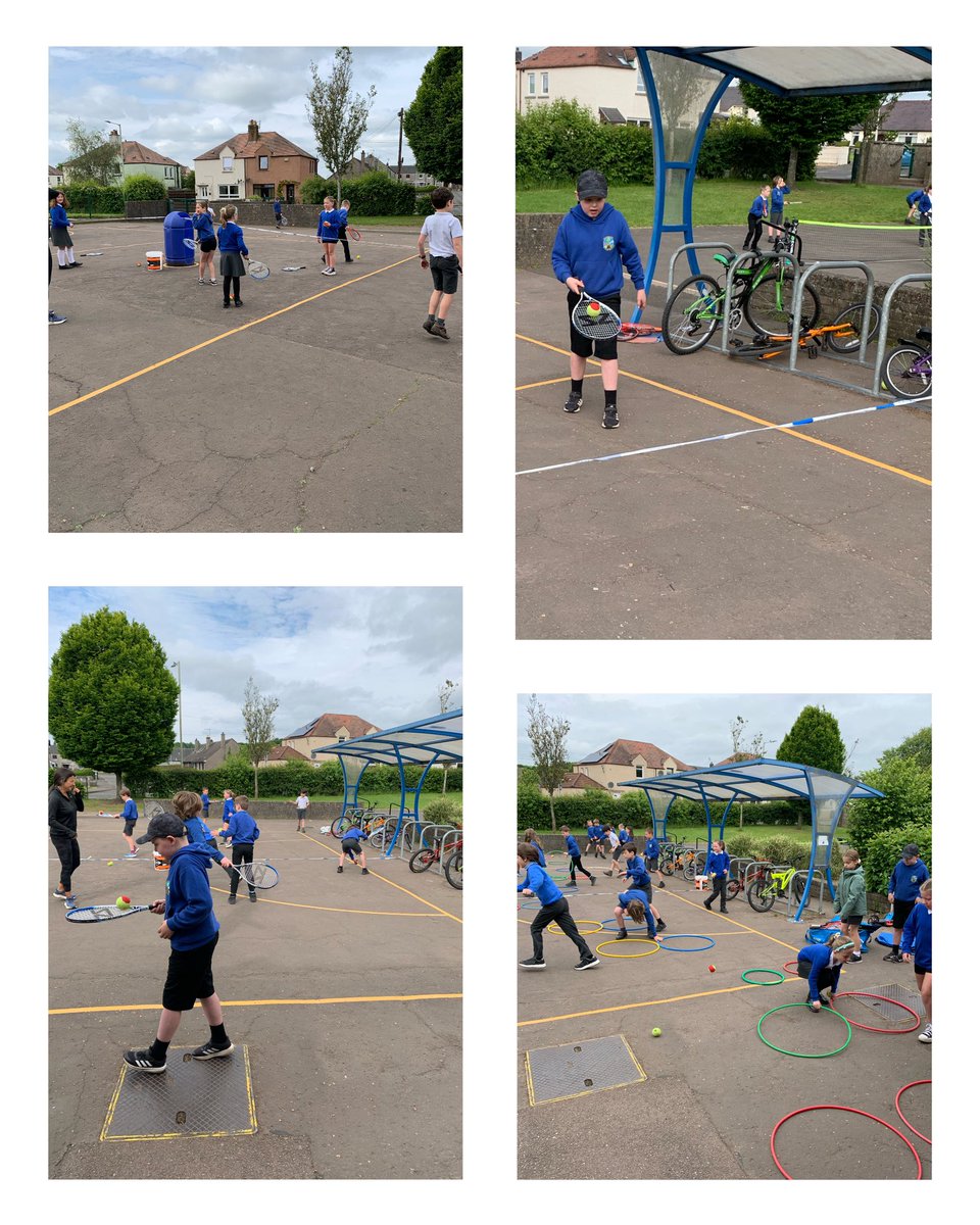 MilnathortPS's tweet photo. P4 really enjoyed their tennis session this morning! We learned lots of fun new games and practised some mini games. 
@PEPASPKC @PKCnurture @ASKinross https://t.co/xqQ7xw9jdW