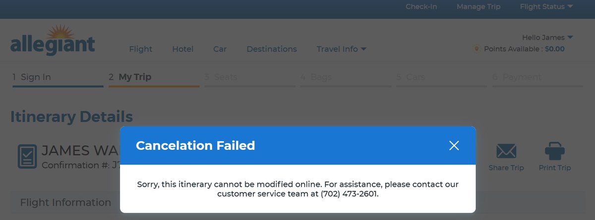 jamesrward's tweet photo. @Allegiant 

Damn, almost an hour and a half on hold, for something I evidently can’t do online myself. https://t.co/vnQS95y5rD
