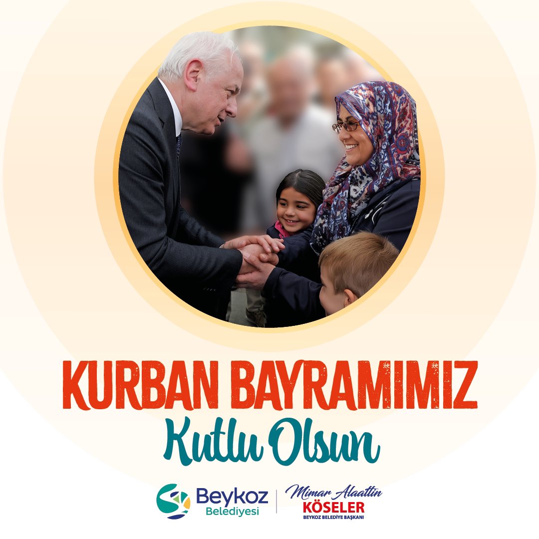 KoselerAlaattin's tweet photo. Yardımlaşmanın, dayanışmanın ve huzurun adresi olan bayramlarımız, toplumsal birlikteliğimizin de pekiştiricisi oluyor. 

Bu güzel duygularla Kurban Bayramınızı kutluyor, 14 Haziran Cuma günü saat 15.00’te belediyemizin önünde gerçekleştireceğimiz bayramlaşma törenimize sizleri davet ediyorum.
