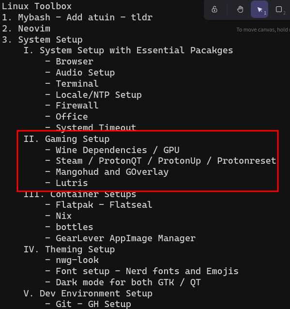 Development on Gaming Setup in Linux Toolbox today! 
What else should I add/change?
twitch.tv/christitustech