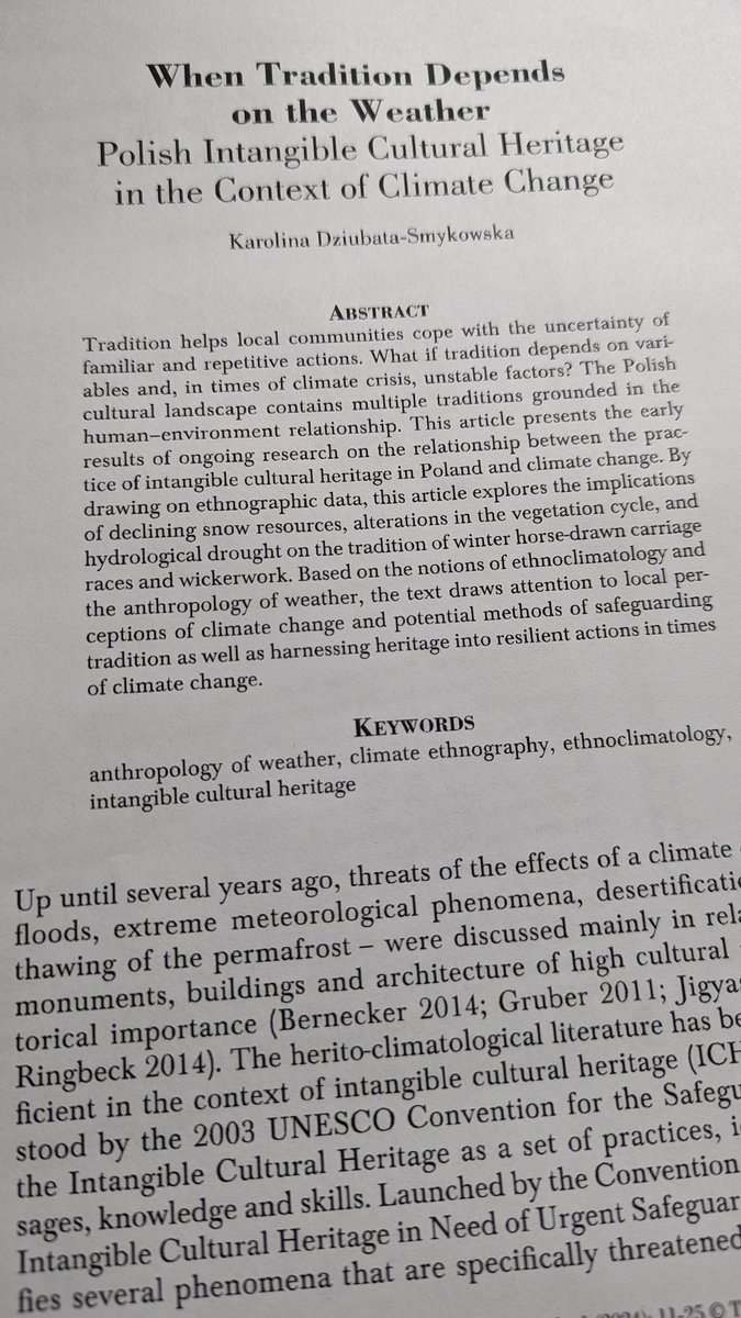 ppmcdermott1's tweet photo. 📢 Our special edition @AJEC_Berghahn on Intangible Cultural Heritage and Climate Change is out today and is free open access. 🔓
Research from several European Regions.  🇵🇱, 🇬🇷, 🇮🇪, 🇱🇻, 🇨🇭
This is the first of 2 editions (next in Sept). Sneak peek 👇. 
https://t.co/PrieqN0voB https://t.co/In99kH6OC7