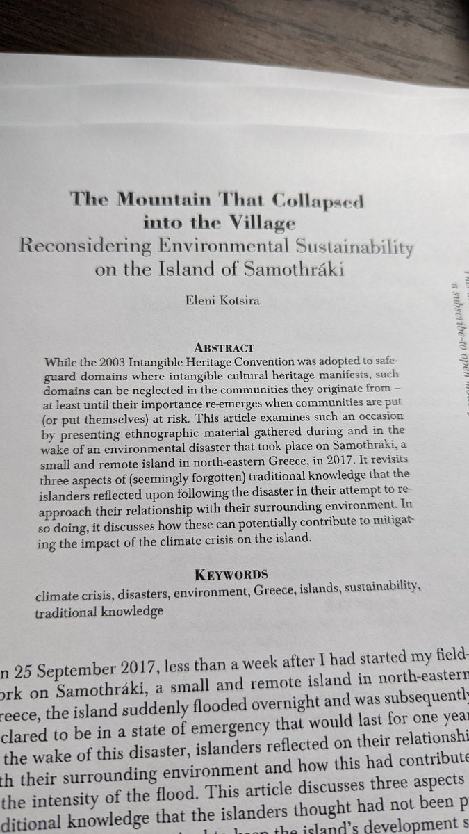 ppmcdermott1's tweet photo. 📢 Our special edition @AJEC_Berghahn on Intangible Cultural Heritage and Climate Change is out today and is free open access. 🔓
Research from several European Regions.  🇵🇱, 🇬🇷, 🇮🇪, 🇱🇻, 🇨🇭
This is the first of 2 editions (next in Sept). Sneak peek 👇. 
https://t.co/PrieqN0voB https://t.co/In99kH6OC7