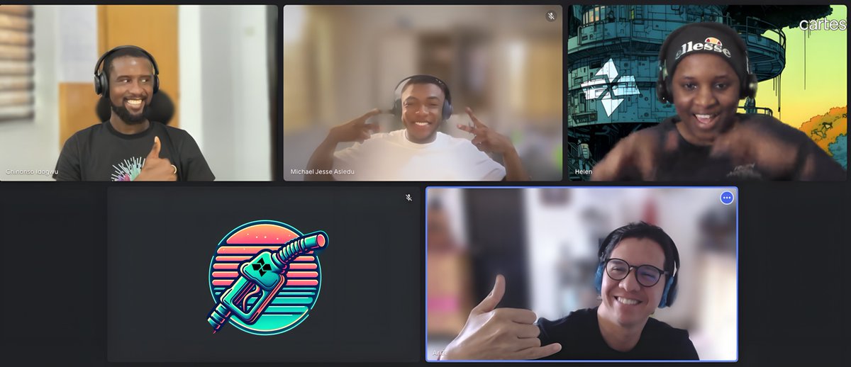 MetalJacketh's tweet photo. Experiment Week Day 4
Teamwork makes the dream work!♥️
#noozzle is making great progress implementing gasless transactions to @cartesiproject
Look at a real Dream Team, hustling tirelessly to bring this baby to life. @MichaelAsiedu_ @helenimah @ChinonsoIdogwu 🔥#BuildWithCartesi https://t.co/bJGgaU7JKU