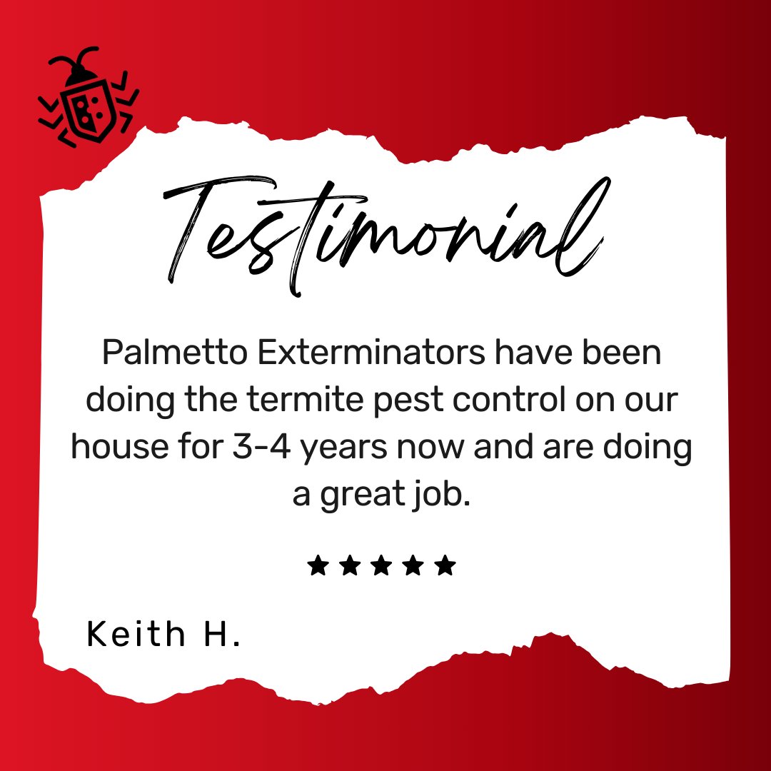 PalmettoExandMC's tweet image. Mr Keith continued, &quot;They take photos of their work &amp;amp; email them. Reach out to them today if you are in need of any type of pest control.&quot;

#pestcontrol #localexterminator #palmettoexterminators #homepestcontrol #residentialpestcontrol #termitecontrol #mosquitocontrol