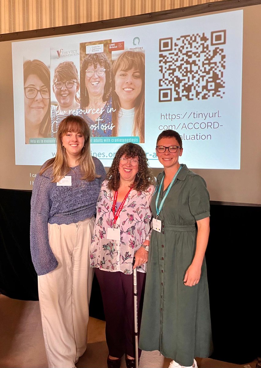 Headlines Craniofacial Support (@headlinescranio) on Twitter photo Headlines trustee Charlotte Ashby joined <a href="/NicolaMarie/">Dr Nicola Marie Stock</a> and fellow ACCORD contributor and PhD student Sally Smith for the <a href="/CAR_UWE/">Appearance Research</a> #AM10 conference in Bristol this week to talk about the Headlines/CAR ACCORD project for adults #craniosynostosis Headlines trustee Charlotte Ashby joined <a href="/NicolaMarie/">Dr Nicola Marie Stock</a> and fellow ACCORD contributor and PhD student Sally Smith for the <a href="/CAR_UWE/">Appearance Research</a> #AM10 conference in Bristol this week to talk about the Headlines/CAR ACCORD project for adults #craniosynostosis
