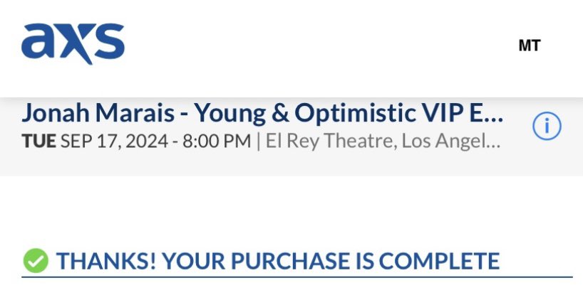 See you in September <a href="/JonahMarais/">Jonah Marais</a> 
🥳🎶