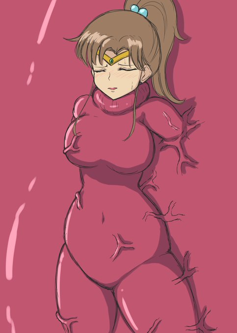 気分を変えて、肉壁に包まれるセーラージュピターです。 