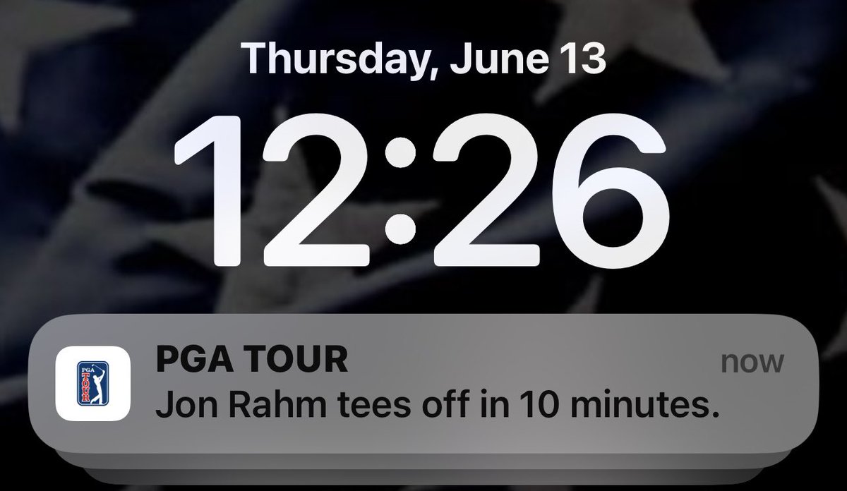 Strange alert from the <a href="/PGATOUR/">PGA TOUR</a>  app just now.