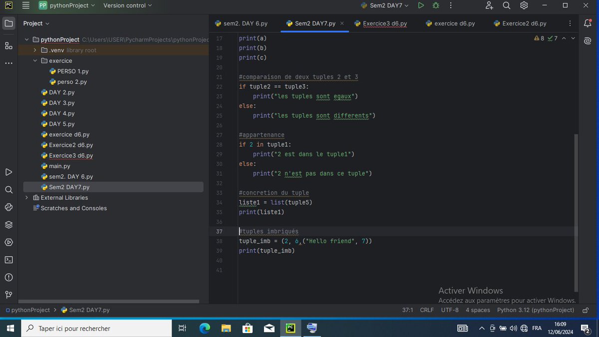 ghyslaine0's tweet photo. DAY 6 et 7. Python Bootcamp
Les listes et les tuples
Speaker @ImaniBahat75243
@DestinBir1 
#python_bootcamp_GDSC_UCB 
#python_programming 

@gdscucbukavu 
@GdgBukavu 
@googledevs https://t.co/I8WtoUKT9g