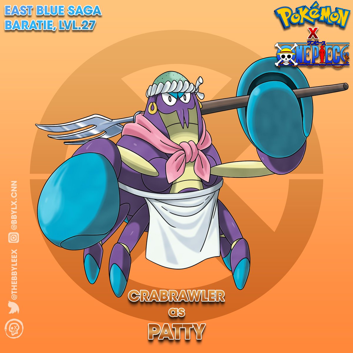 PokePiiiece's tweet photo. PATTY the CRABRAWLER 🦀 🥊 

Follow for the next ⭐️ https://t.co/XCUFe5Oyor