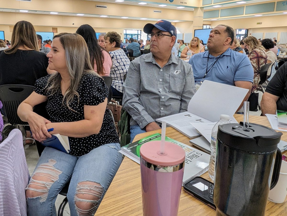 RiversideEleme3's tweet photo. At another great HRS event!  GISD teachers are getting a better understanding of what being a High Reliability School is.  Nothing but "high, high" teachers today. https://t.co/gKZ45TqXRp