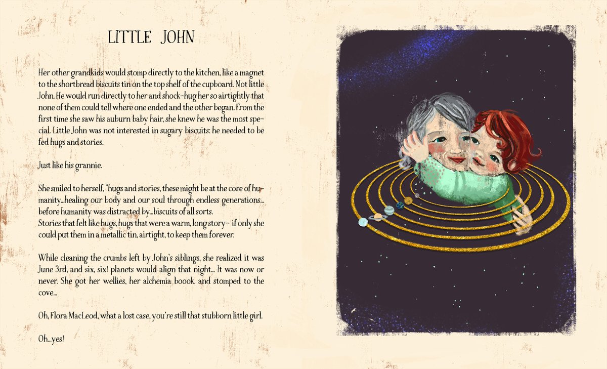 madoucepatrie's tweet photo. And June is the perfect time for...
planets aligning, stories and hugs! 🪄
"John was not interested in sugary biscuits: he needed to be fed hugs and stories."
#unsolicitedstories #juneode
#kidlit #kidlitart #picturebookmaker #picturebooks #fairytales #fairytaletuesday https://t.co/AvGxQUevF2