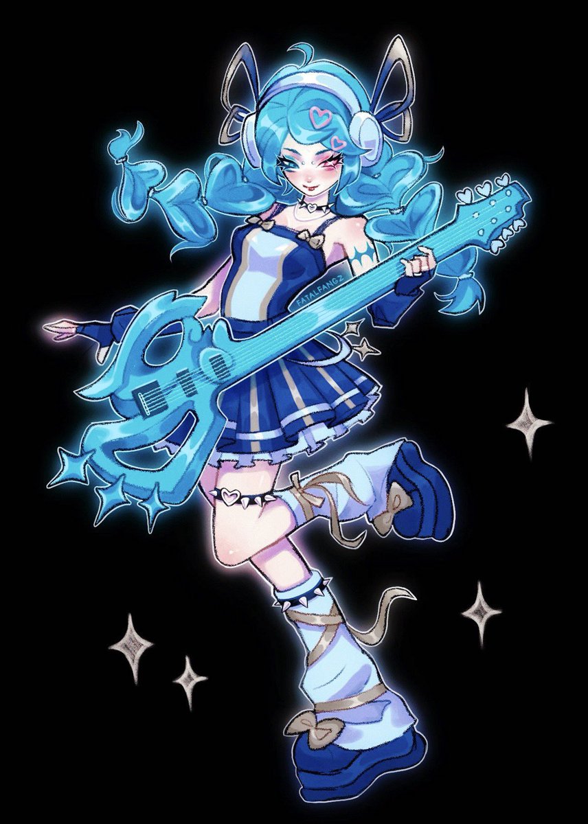 guitarist gwen 🩵 shes in the same band as heartbreaker neeko and they make shoegaze / dream pop songs!