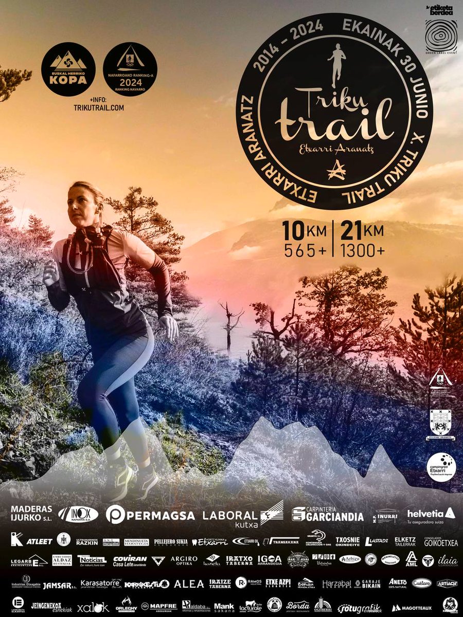 Hemen duzue aurtengo kartela! Azkar ibili, dortsal gutxi geratzen baitira! #Trikutrail
