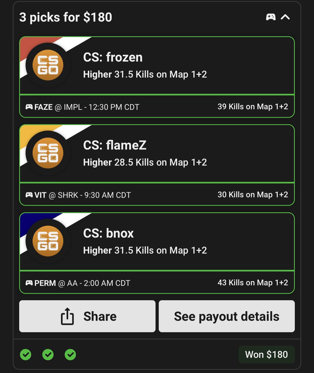 UnderdogPlays0's tweet photo. CASH IT ✅

It will cost $20 to join the discord and have access to exclusive picks daily.

#PrizePicks #GamblingTwitter #NBAPicks #UnderdogFantasy #draftkings  #nfl  #SportsBetting #fanduel #NBA    #mlb #esports #sportsbook #NBAProps #Picks #underdog #parlay https://t.co/hb7hWjcxyi