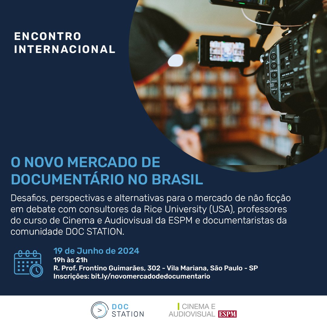 docstationplay's tweet image. A DOC STATION promoverá, no dia 19/06, um encontro com especialistas e profissionais do cinema documental para debater a situação atual do mercado e propor caminhos para estimular a produção e a distribuição de filmes não ficcionais. 

Inscreva-se: bit.ly/novomercadoded… 🎬