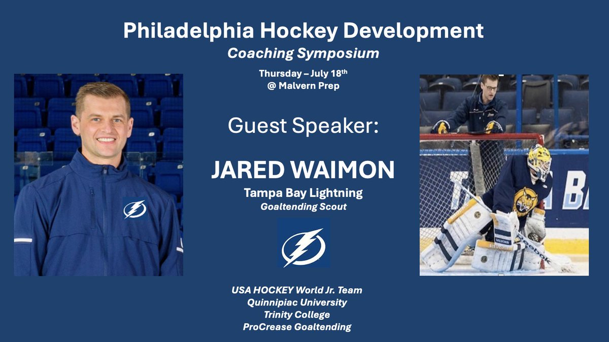 Philadelphia Hockey Development (@philahockeydev) on Twitter photo PHD 2024 Guest Speaker Announcement!
Jared Waimon <a href="/ProCrease2018/">Pro Crease Goaltending</a>
July 18 <a href="/MalvernPrep/">Malvern Prep</a>
Register here:
atlantic-district.sportngin.com/register/form/… PHD 2024 Guest Speaker Announcement!
Jared Waimon <a href="/ProCrease2018/">Pro Crease Goaltending</a>
July 18 <a href="/MalvernPrep/">Malvern Prep</a>
Register here:
atlantic-district.sportngin.com/register/form/…